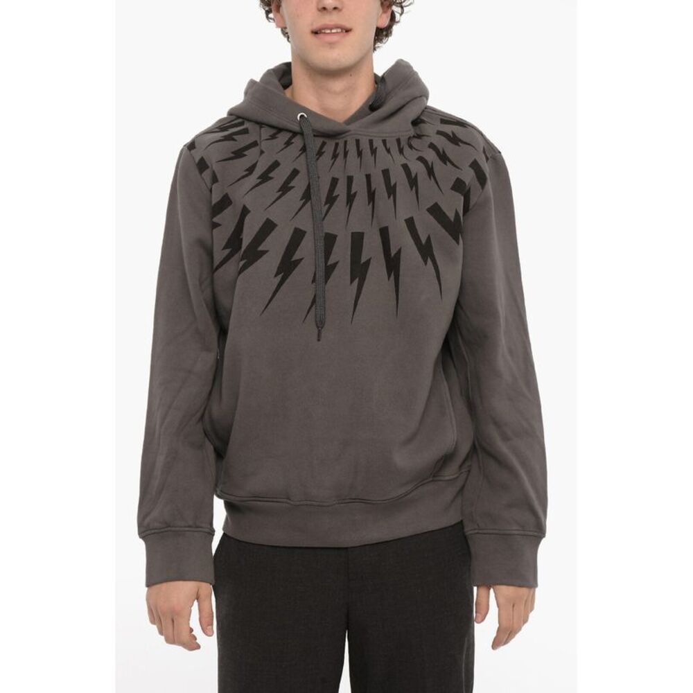 Easy Fit Hoodie with Thunderbolt Print